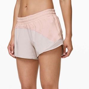 Lululemon Hotty Hot Shorts 2.5” Asym “Butter Pink” Size 10